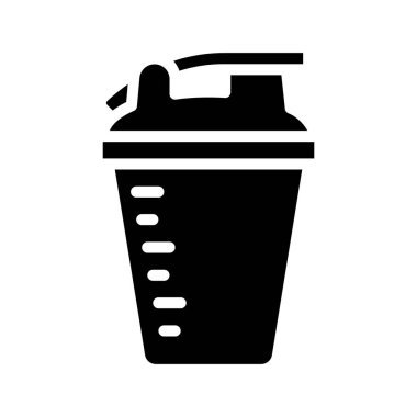 Protein Shake simgesi, vektör illüstrasyonu basit tasarım