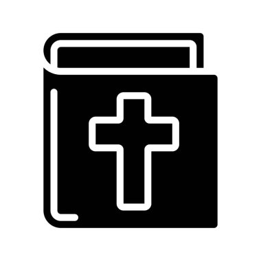 İncil kitabı ikonu vektör illüstrasyonu 