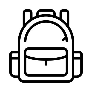 sırt çantası web simge vektör çizim