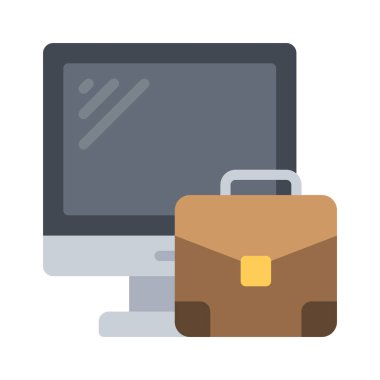 Bilgisayar İş Web simgesi vektör illüstrasyonu