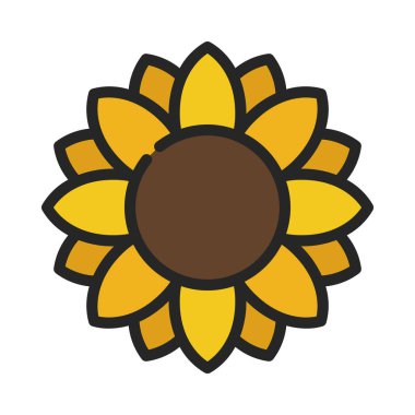 ayçiçeği izole edilmiş ikon vektör illüstrasyon tasarımı