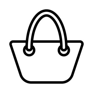 Plaj Çantası simgesi, vektör illüstrasyonu basit tasarım