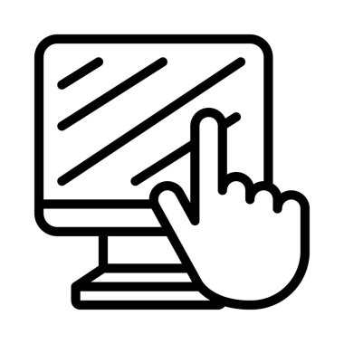 HCI web simgesi vektör illüstrasyonu