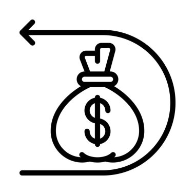 Dönüş Yatırım simgesi, vektör illüstrasyonu 