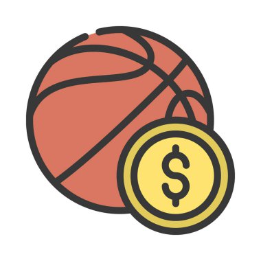 Spor Bahisleri Simgesi Basit Vektör İllüstrasyonu