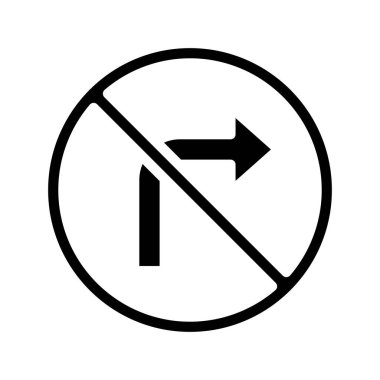 Sağa Dönüş Simgesi Yok Basit Vektör ResmiComment