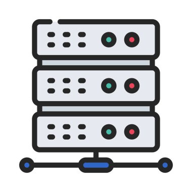 İnternet Sunucuları simgesi, vektör illüstrasyonu 