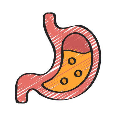 Mide Simgesi Basit Vektör İllüstrasyonu