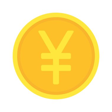Yen para birimi işaret vektör illüstrasyonu