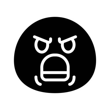 Bağrışan ağ simgesi vektör çizimi