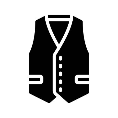 Yelek Simgesi Basit Vektör İllüstrasyonu