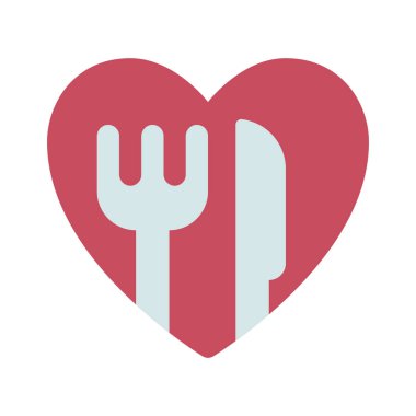 Sağlıklı Yeme Simgesi Basit Vektör İllüstrasyonu