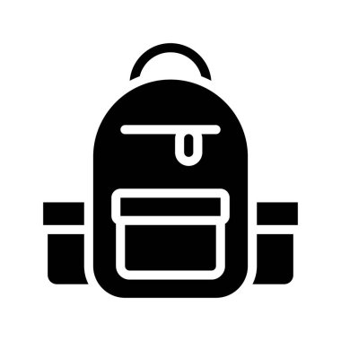 sırt çantası web simge vektör çizim