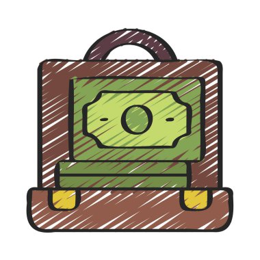 Evrak Çantası'nı web simge vektör çizim