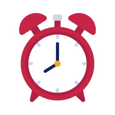 Alarm saati simgesi, vektör illüstrasyonu 