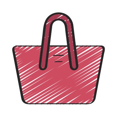El çantası web simgesi vektör illüstrasyonu