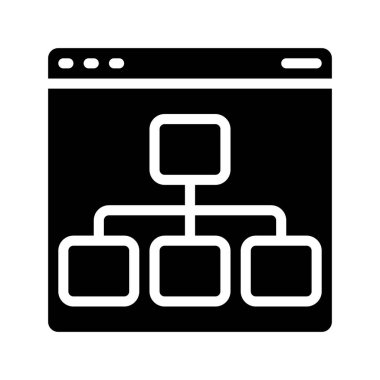 Site Haritası Simgesi Basit Vektör İllüstrasyonu