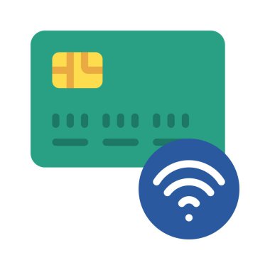 Kredi kartı web simgesi vektör illüstrasyonu