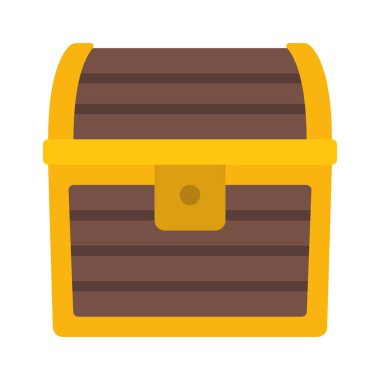 hazine sandığı web simgesi vektör illüstrasyonu