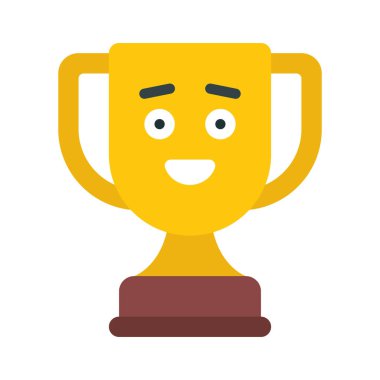 Galibiyet kupası simgesi düz arkaplan 