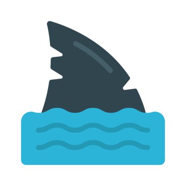 Shark web icon vector illustration