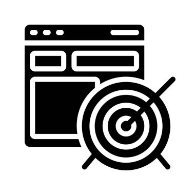 Düzen Hedefleri Simge Basit Vektör İllüstrasyonu