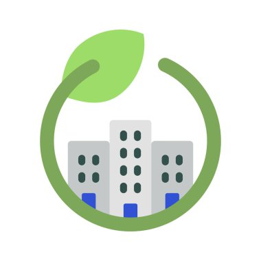 Eko Emlak Web simgesi vektör illüstrasyonu