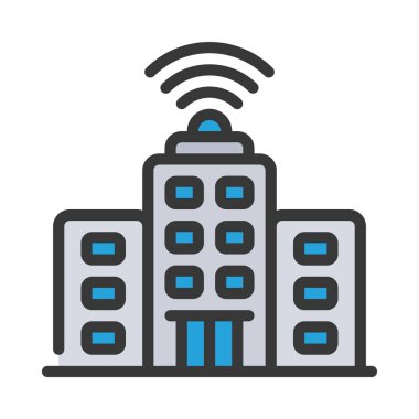 Smart City simge vektör çizimi tasarımı