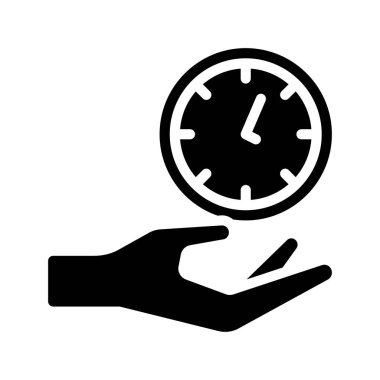 Zaman web simgesi vektör illüstrasyonunu ver