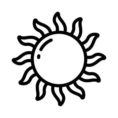Güneş ışığı simgesi, vektör illüstrasyonu basit tasarım