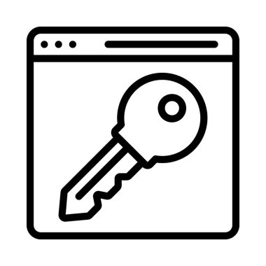 Web Sitesi Anahtarı, vektör illüstrasyonu basit tasarım