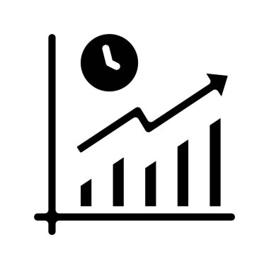  Grafik simgesi ana hatlarını büyüt. İş büyümesi. veri analizi