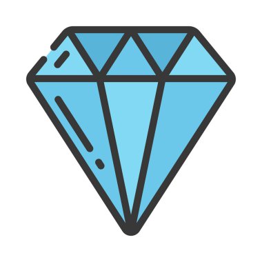 Beyaz arkaplanda web tasarımı için elmas vektör simgesi