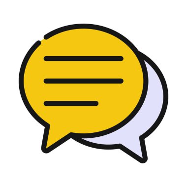 baloncuklar sohbet iletişim simgesi, vektör illüstrasyonu 