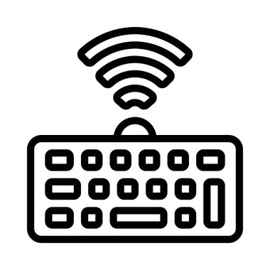 Kablosuz Klavye simgesi, vektör illüstrasyonu basit tasarım