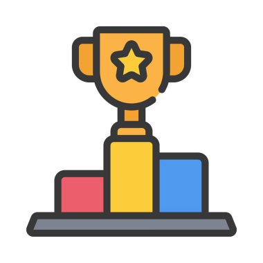 Rekabet Simgesi Basit Vektör İllüstrasyonu