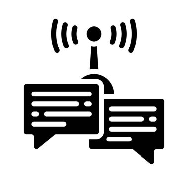 Canlı Yorumlar web simgesi vektör çizimi