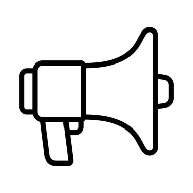 Pazarlama Bullhorn web simgesi, vektör illüstrasyonu                   