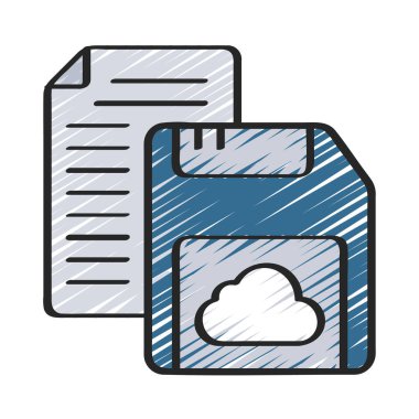 Belge simgesini, vektör resimlemesini kaydet 