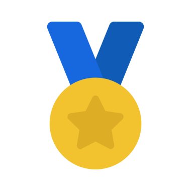 Yıldız Madalyası Vektör Simgesi Tasarımı