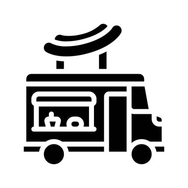 Van simgesi, vektör illüstrasyonu basit tasarım