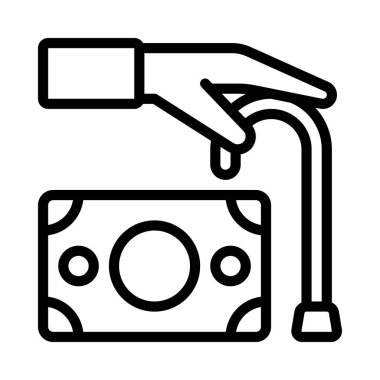 Emeklilik Para simgesi, vektör illüstrasyonu