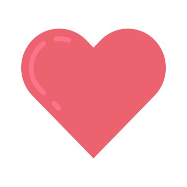 aşk kalp ikonu, vektör illüstrasyonu 