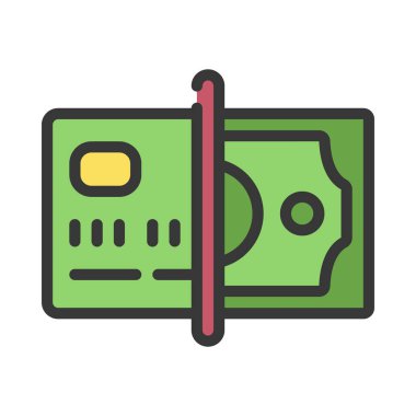 Kredi kartı web simgesi vektör illüstrasyonu