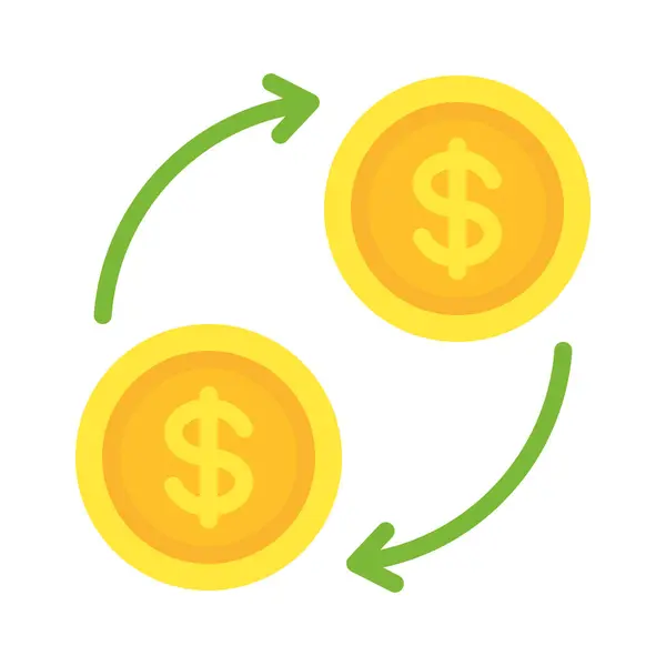 Money Transfer Web Icon Vector Illustration — Stock Vector