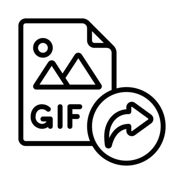 Compartir Gif Icono Web Vector Ilustración — Archivo Imágenes Vectoriales