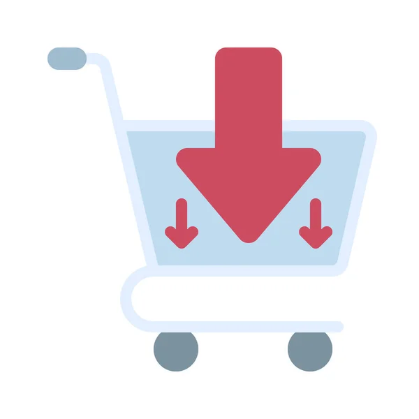 Alışveriş Arabası Web Simgesi Vektör Illüstrasyonunu Doldur — Stok Vektör