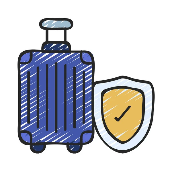 Luggage Cover Web Εικονογράφηση Διάνυσμα — Διανυσματικό Αρχείο