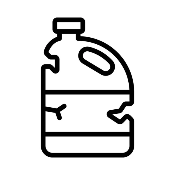 Ilustración Icono Botella Plástico Roto Vector — Archivo Imágenes Vectoriales