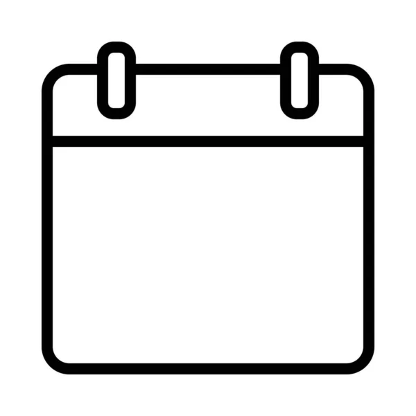 Kalendervektor Web Symbol Illustration — Stockvektor